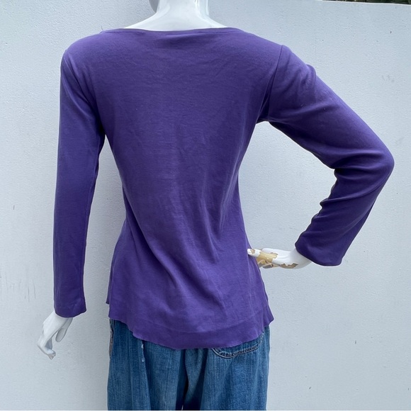 VTG Butterfly Goddess Embroidered Patch Purple Top - Picture 4 of 13